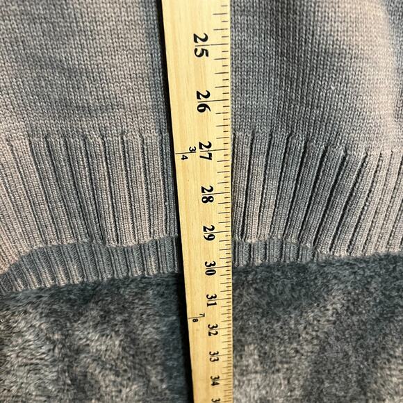 Meister Sweater Mens XL Gray Wool Acrylic Blend Cole Knit Ribbed Neck 1/4 Zip - Picture 9 of 11